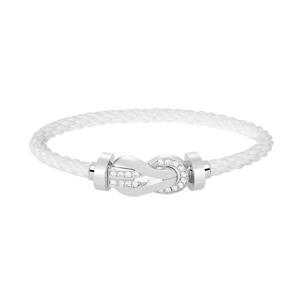 [Mystic]CHANCE LARGE 8 FIGURE BUCKLE HALF DIAMOND BRACELET SILVER