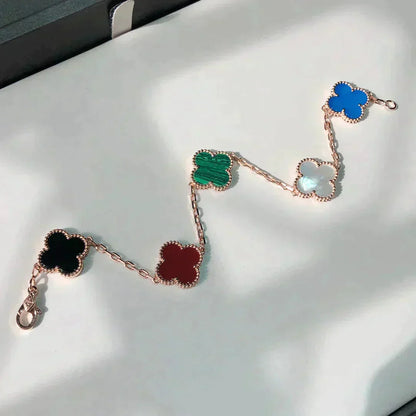 [Mystic]CLOVER 5 MOTIFS MULTICOLOR BRACELET