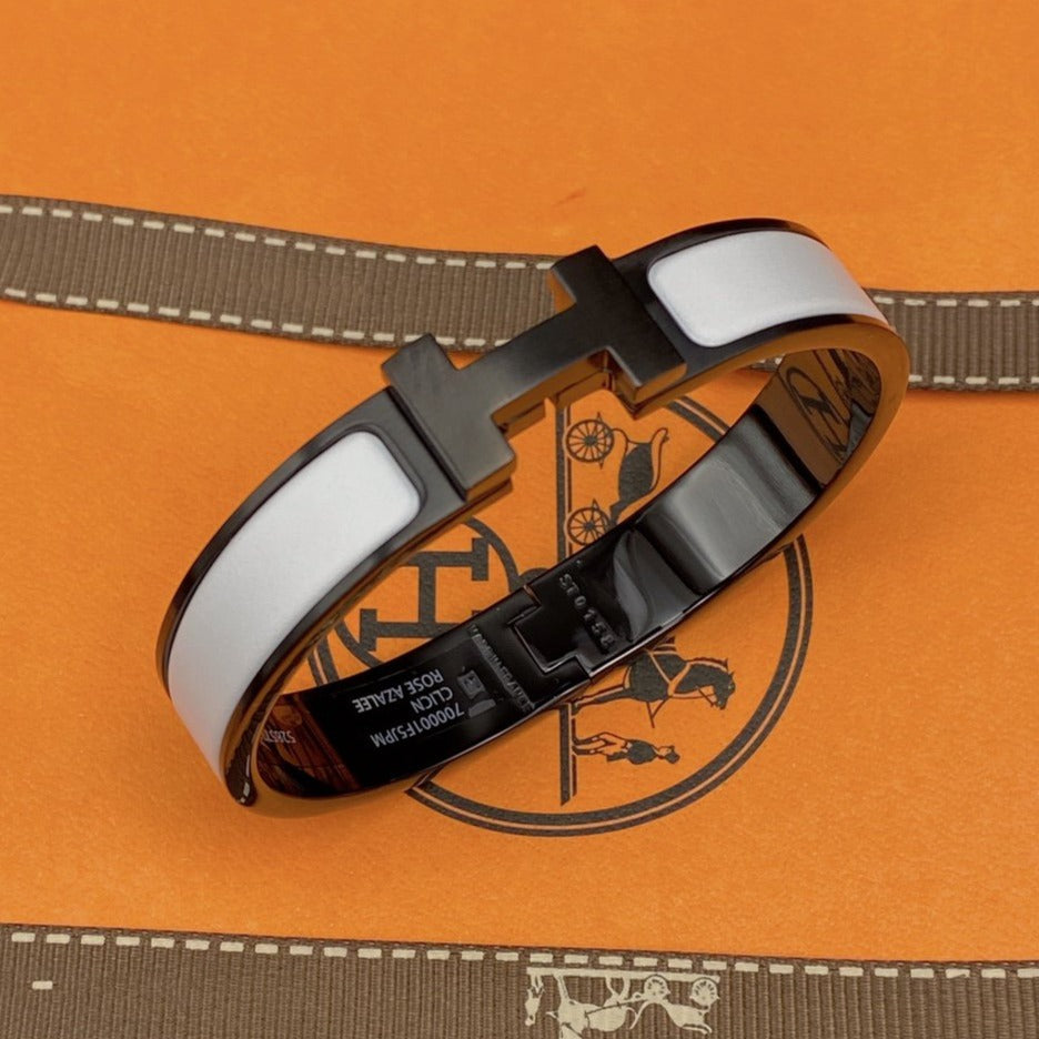 [Mystic]H BRACELET 12MM BLACK WHITE CERAMIC