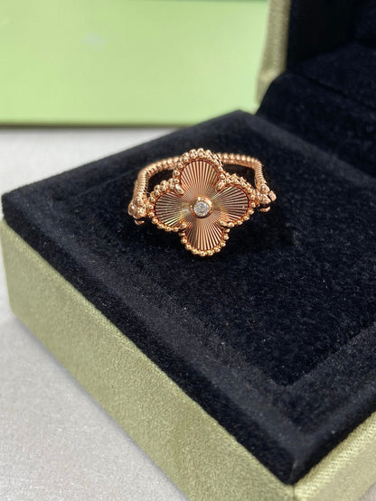 [Mystic]CLOVER RIVERSIBLE ROSE GOLD RING