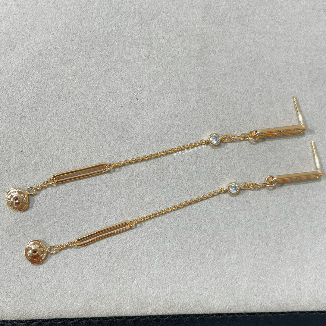 [Mystic]CHAINE CHAOS DIAMOND DROP EARRINGS