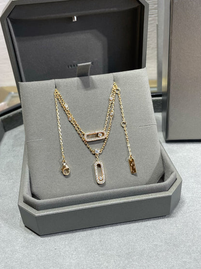 [Mystic ]MOVE 2 ROW DIAMOND NECKLACE