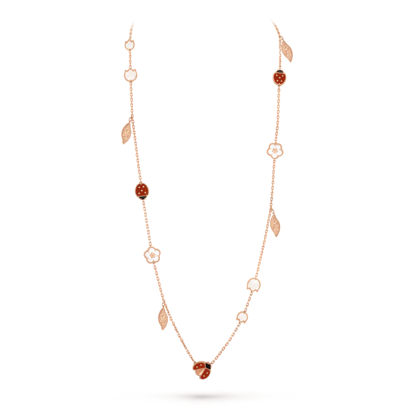 Mysitc LUCKY SPRING 15 MOTIFS ROSE GOLD NECKLACE