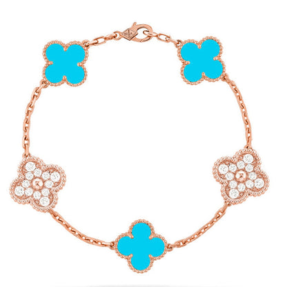 [Mystic] CLOVER 5 MOTIF TURQUOISE BRACELET COLLECTION