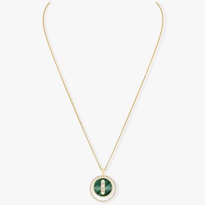 [Mystic ]Mystic  MOVE 3 DIAMOND MALACHITE GOLD DIAMOND NECKLACE