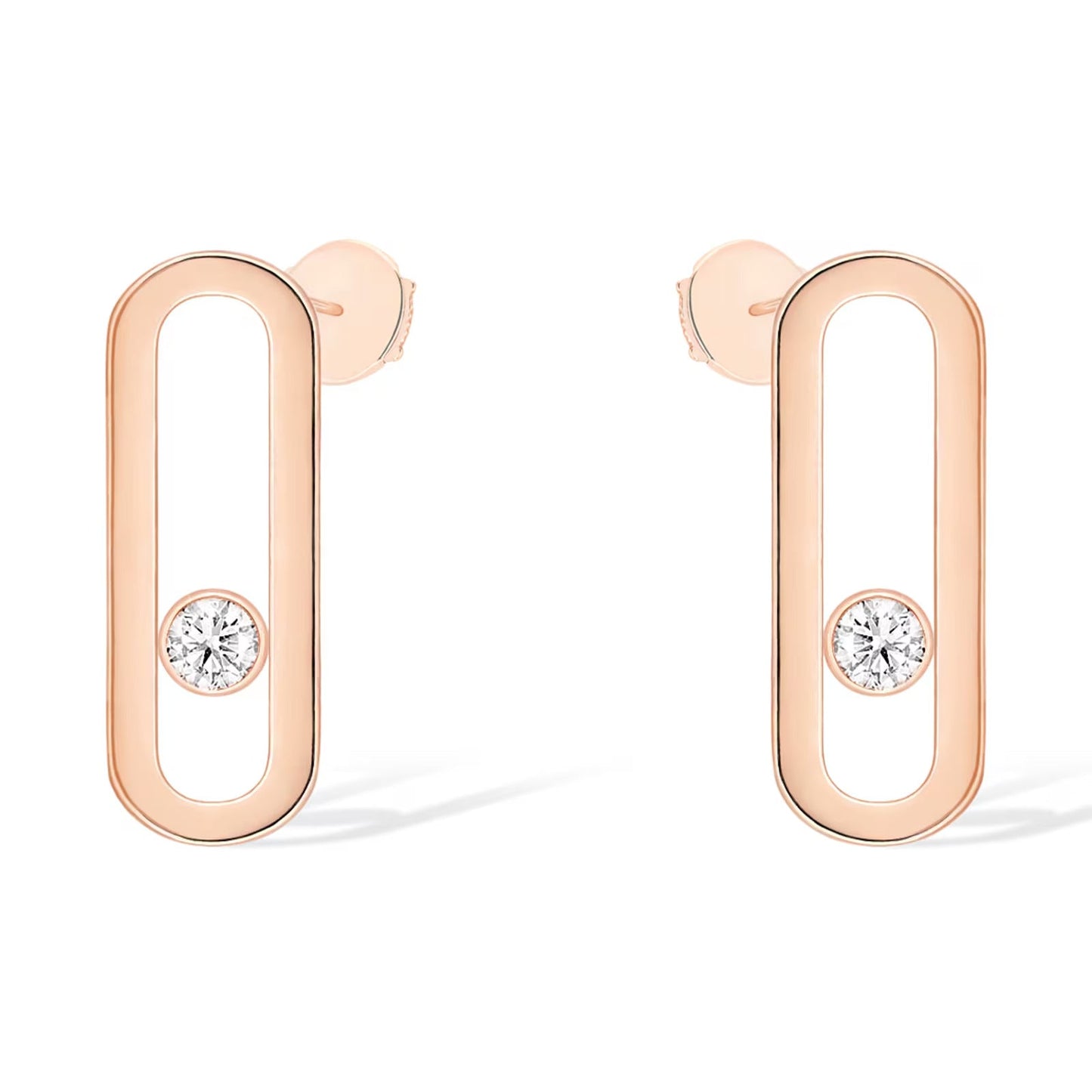 [Mystic ]MOVE UNO SMALL 1 DIAMOND EARRINGS