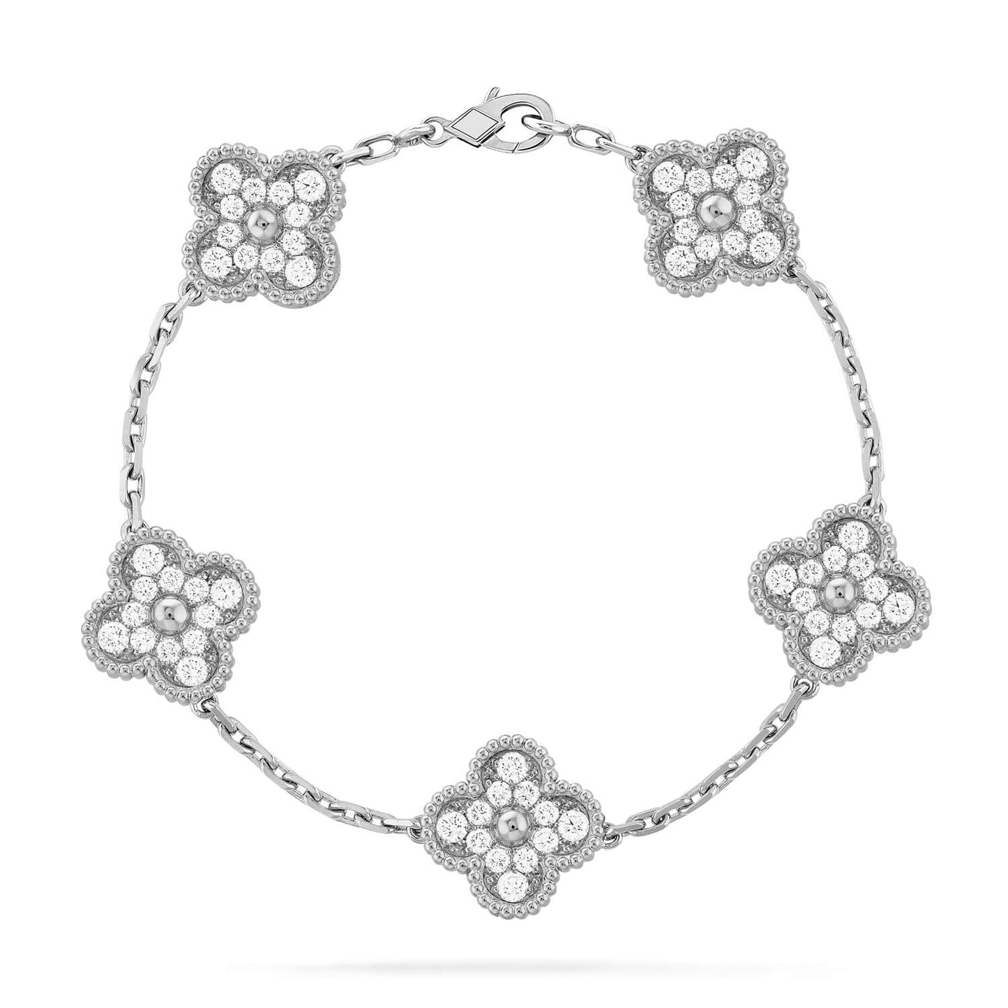 [Mystic] CLOVER 5 MOTIF FULL DIAMOND BRACELET COLLECTION