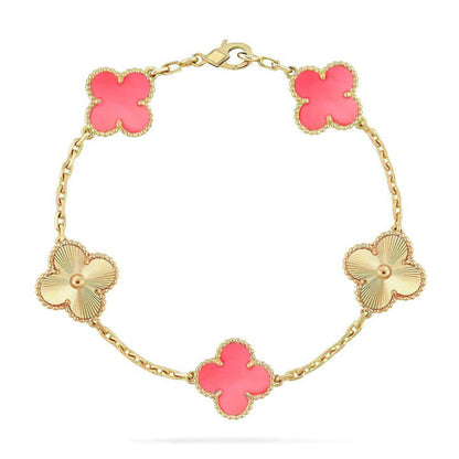 [Mystic] CLOVER 5 MOTIFS  PINK MOP BRACELET COLLECTION