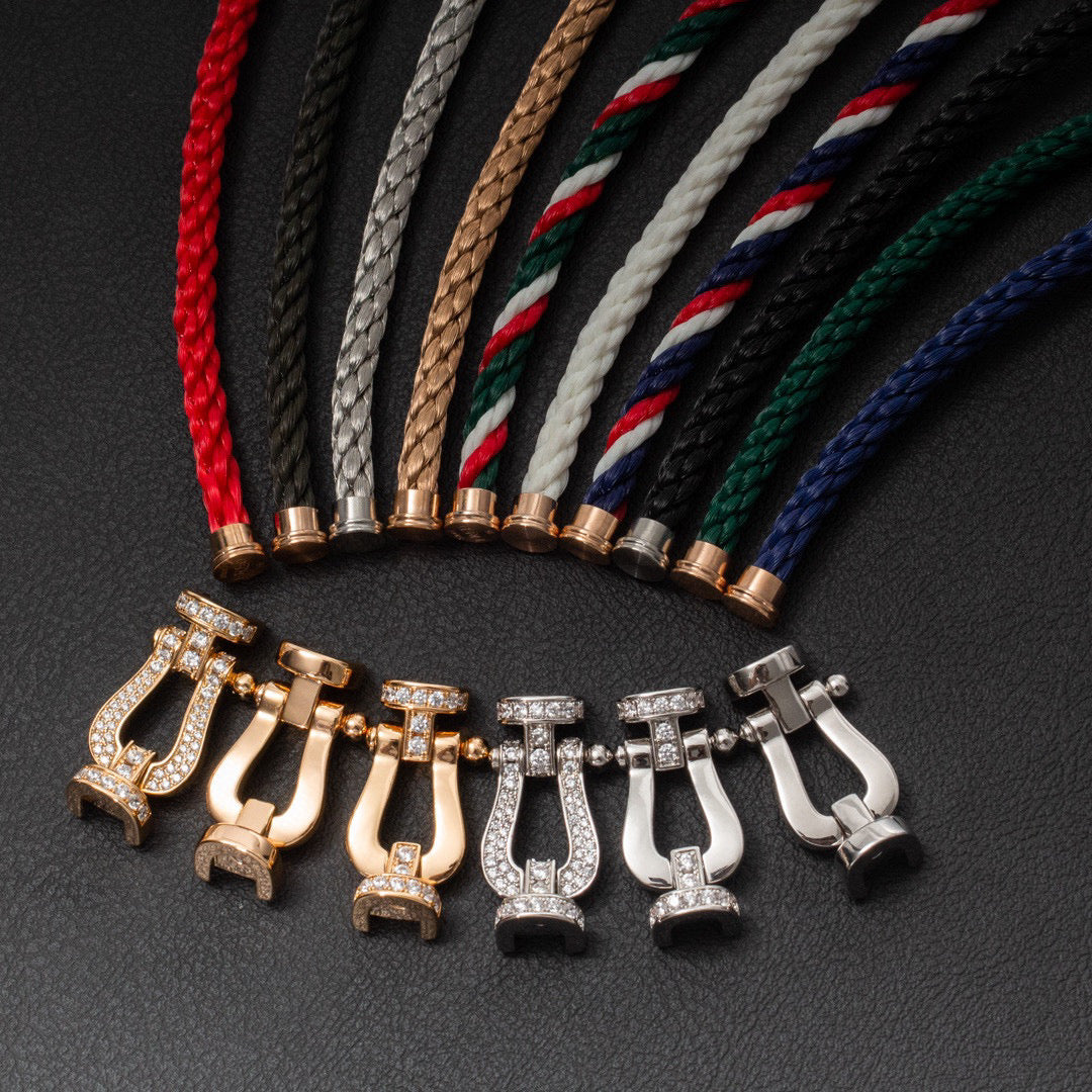 [Mystic]FORCE LARGE HORSESHOE FULL DIAMOND BRACELET ROSE GOLD