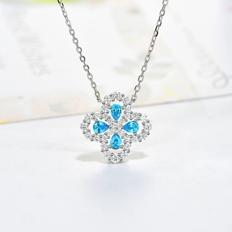 [Mystic]LOOP NECKLACE FULL MOTIF DIAMOND 16MM MULTIPLE COLORS