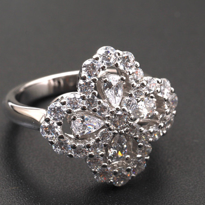 [Mystic]LOOP RING FULL MOTIF DIAMOND 16MM SILVE