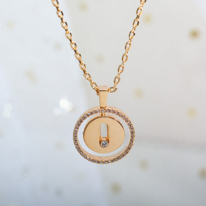 [Mystic ]Mystic  MOVE PM NECKLACE PINK GOLD DIAMOND