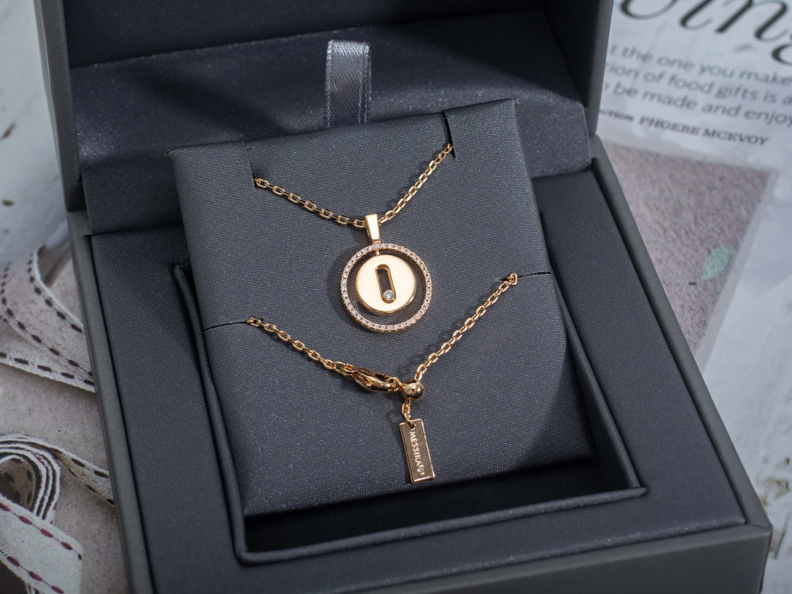 [Mystic ]Mystic  MOVE PM NECKLACE PINK GOLD DIAMOND