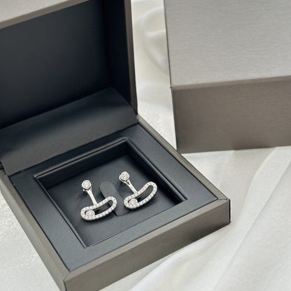 [Mystic ]MOVE UNO SILVER DIAMOND EARRINGS