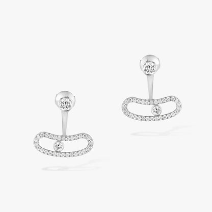 [Mystic ]MOVE UNO SILVER DIAMOND EARRINGS