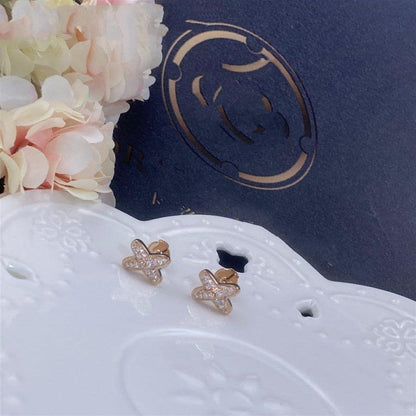 [Mystic]JEUX DE PINK GOLD DIAMOND EARRINGS