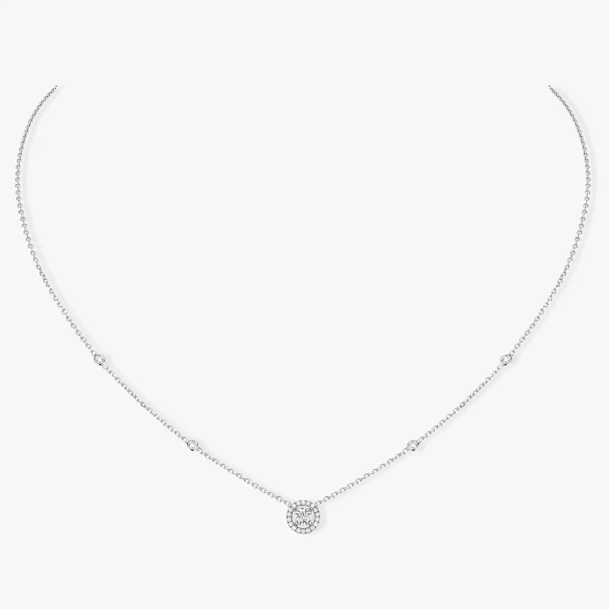 [Mystic ]Diamond Necklace 0,20ct Brilliant Shape Joy
