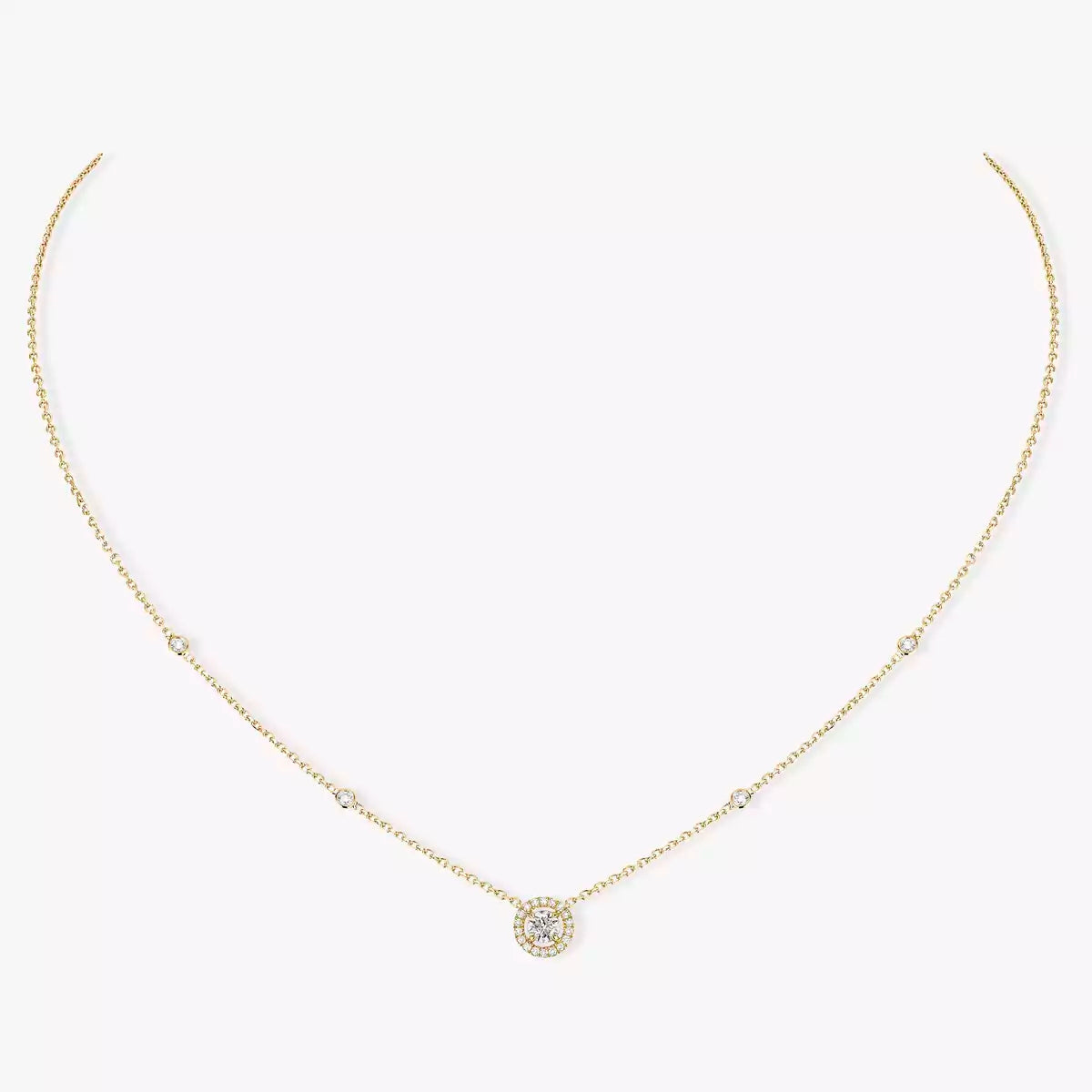 [Mystic ]Diamond Necklace 0,20ct Brilliant Shape Joy