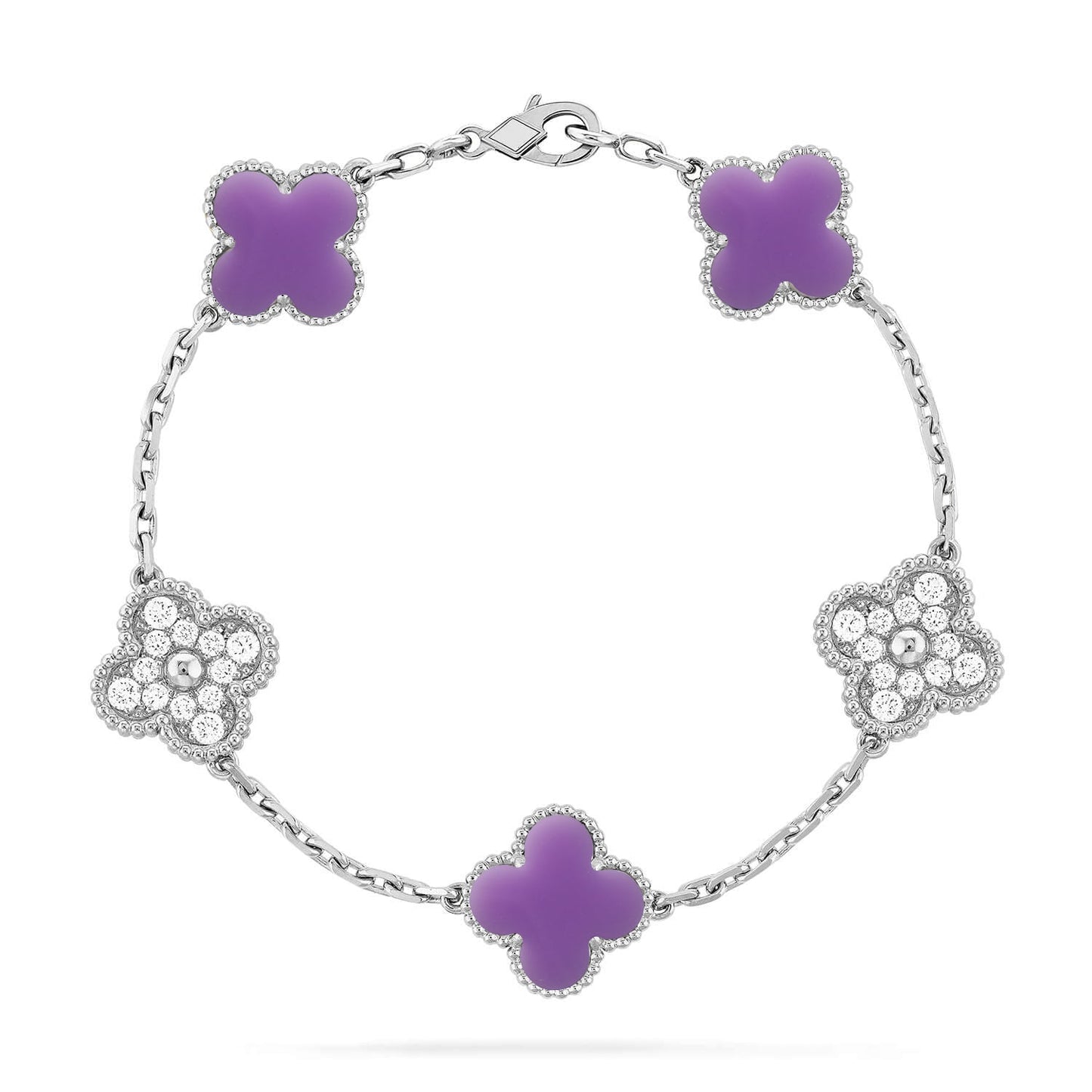 [Mystic]CLOVER 5 MOTIF LIGHT PURPLE BRACELET COLLECTION