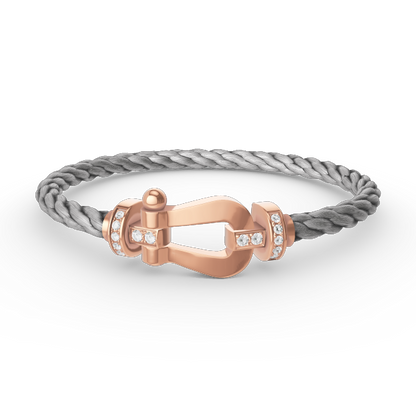 [Mystic]FORCE LARGE HORSESHOE HALF DIAMOND BRACELET ROSE GOLD
