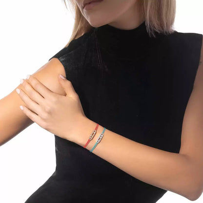 [Mystic ]Messika Care(s) pink cord pavé bracelet