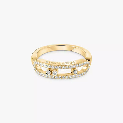 [Mystic ] Baby Move Gold Diamond Pave_ Ring