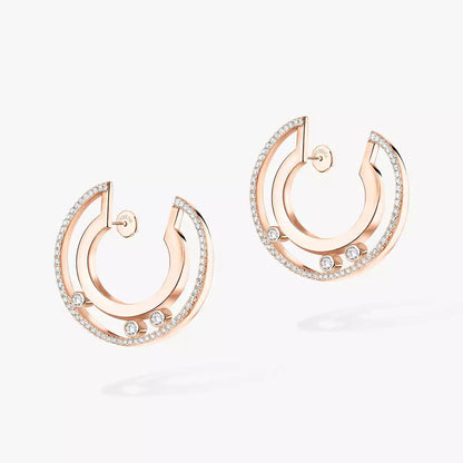 [Mystic ]Move Romane Small Diamond Hoop Earrings