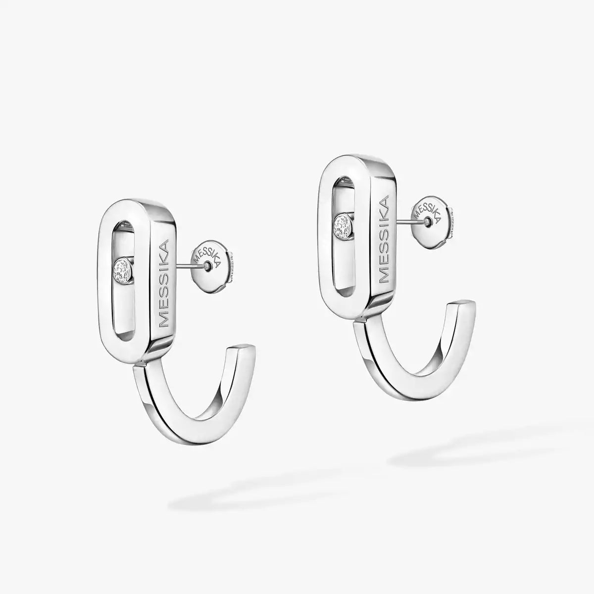 [Mystic ]Diamond Mini Hoop Earrings Move Classique