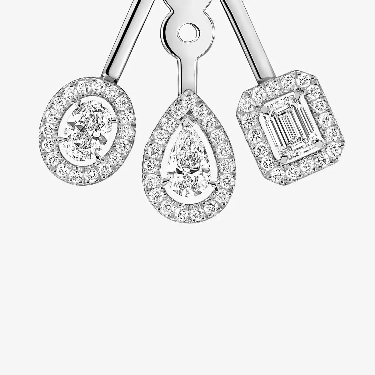 [Mystic ] My Twin Trio  Diamond Earrings