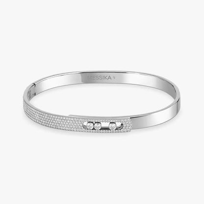 [Mystic ]Move Noa Rose Gold Pavé Diamond Bangle Bracelet