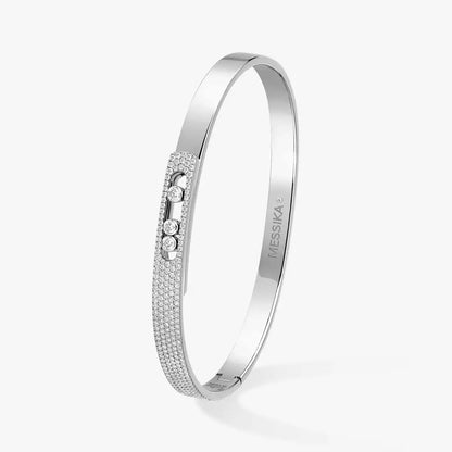 [Mystic ]Move Noa Rose Gold Pavé Diamond Bangle Bracelet