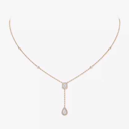 [Mystic ]Gold Diamond Tie Necklace