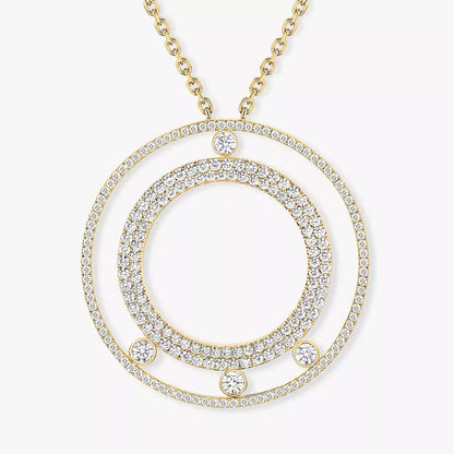 [Mystic ]Move Romane Long Pave_-Set Diamond Necklace