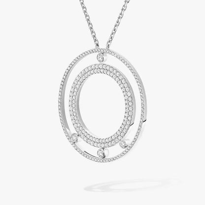 [Mystic ]Move Romane Long Pave_-Set Diamond Necklace