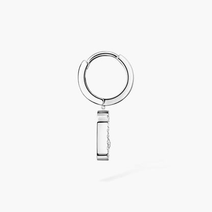 [Mystic ]Move Uno Single Diamond Hoop Earring