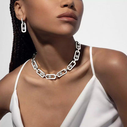 [Mystic ] So Move XL Diamond Hoop Earring