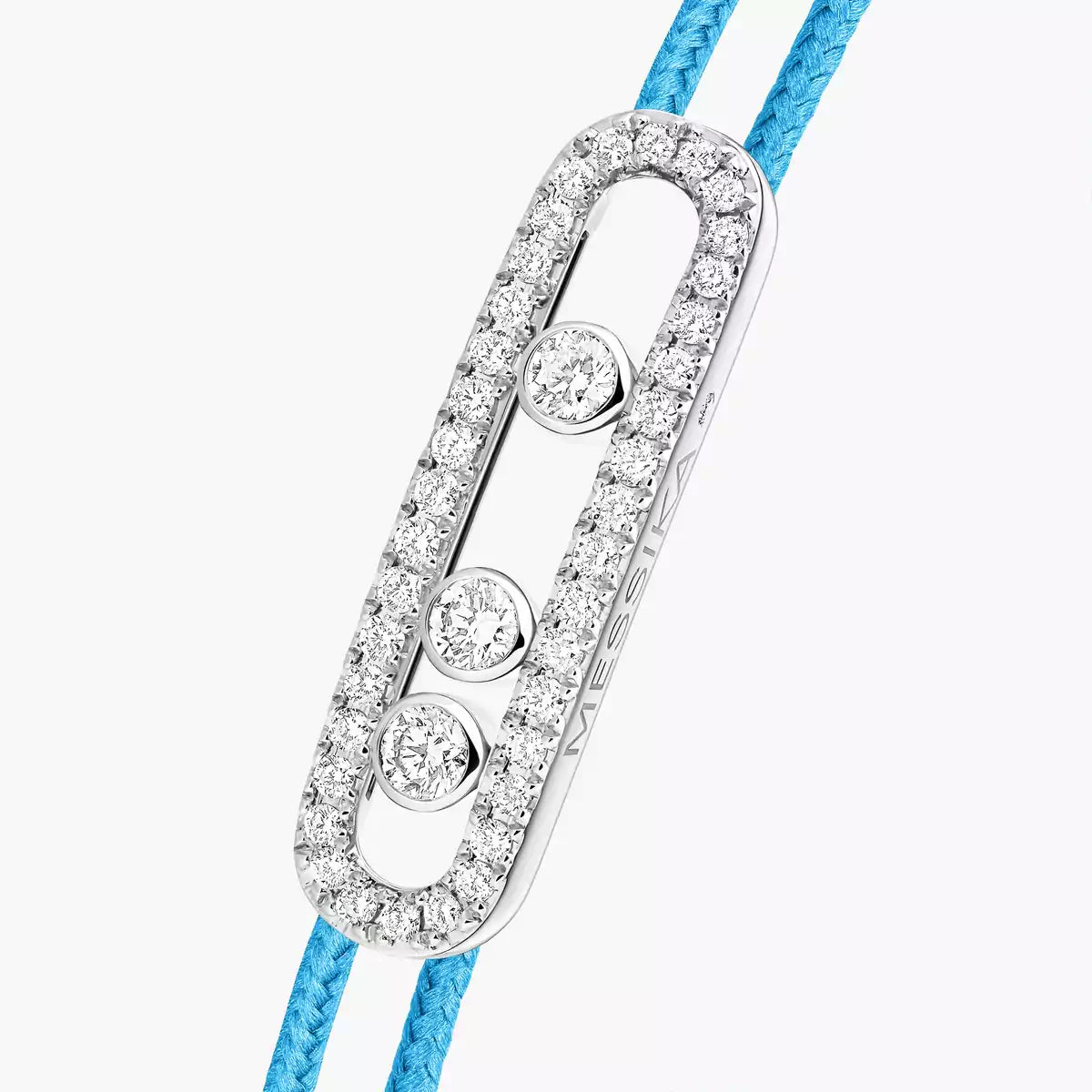 [Mystic ]Messika Care(s) pink cord pavé bracelet