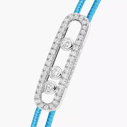 [Mystic ]Messika Care(s) pink cord pavé bracelet