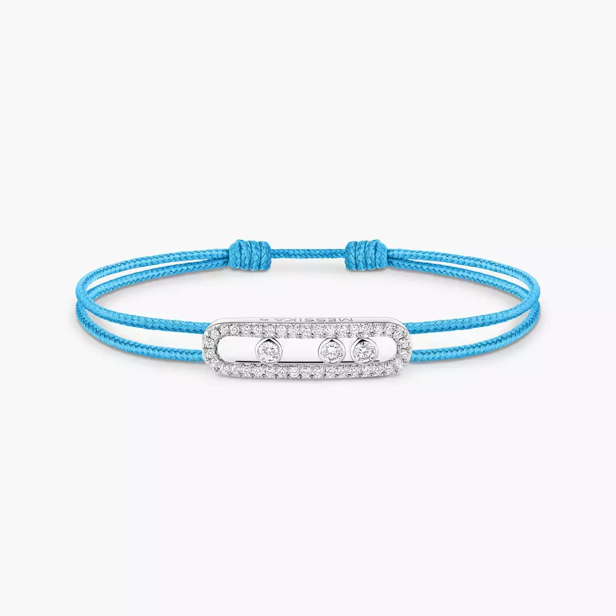 [Mystic ]Messika Care(s) pink cord pavé bracelet