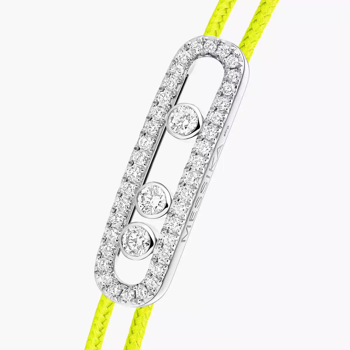 [Mystic ]Messika Care(s) pink cord pavé bracelet