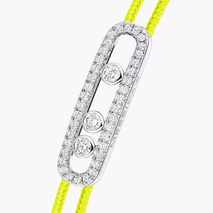 [Mystic ]Messika Care(s) pink cord pavé bracelet