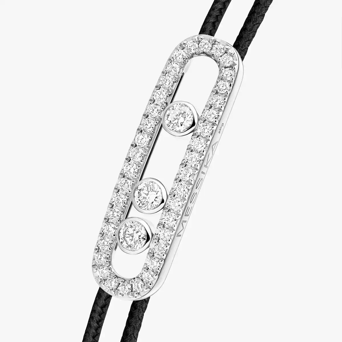 [Mystic ]Messika Care(s) pink cord pavé bracelet