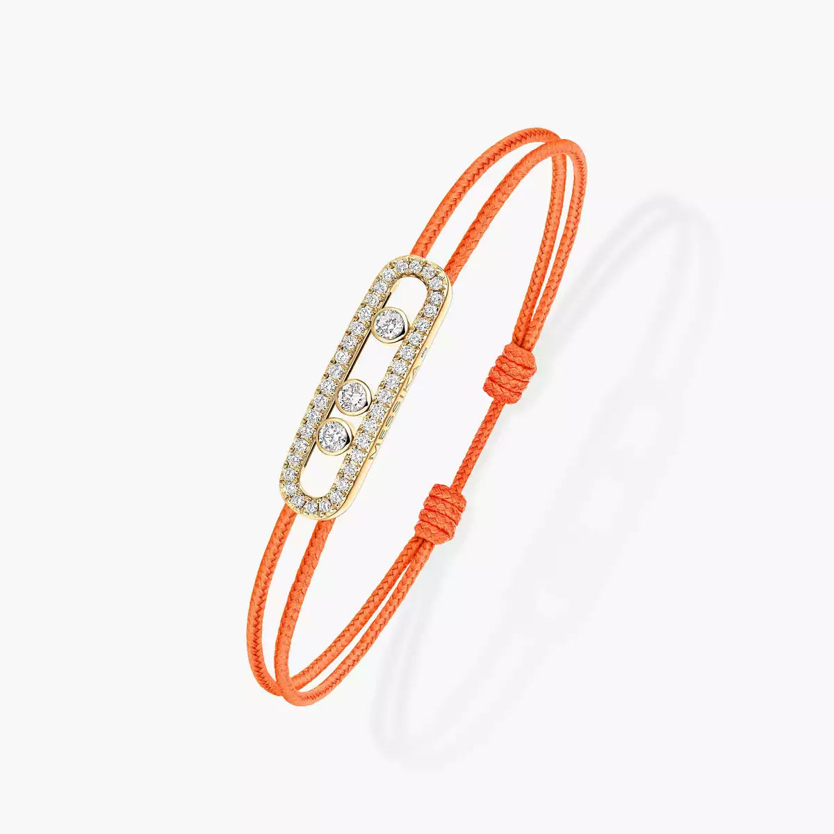 [Mystic ]Messika Care(s) pink cord pavé bracelet