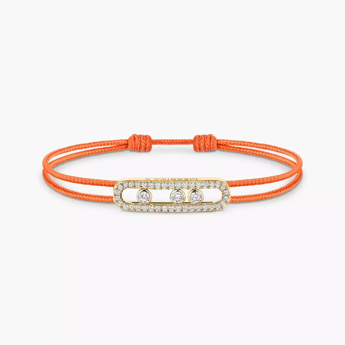 [Mystic ]Messika Care(s) pink cord pavé bracelet