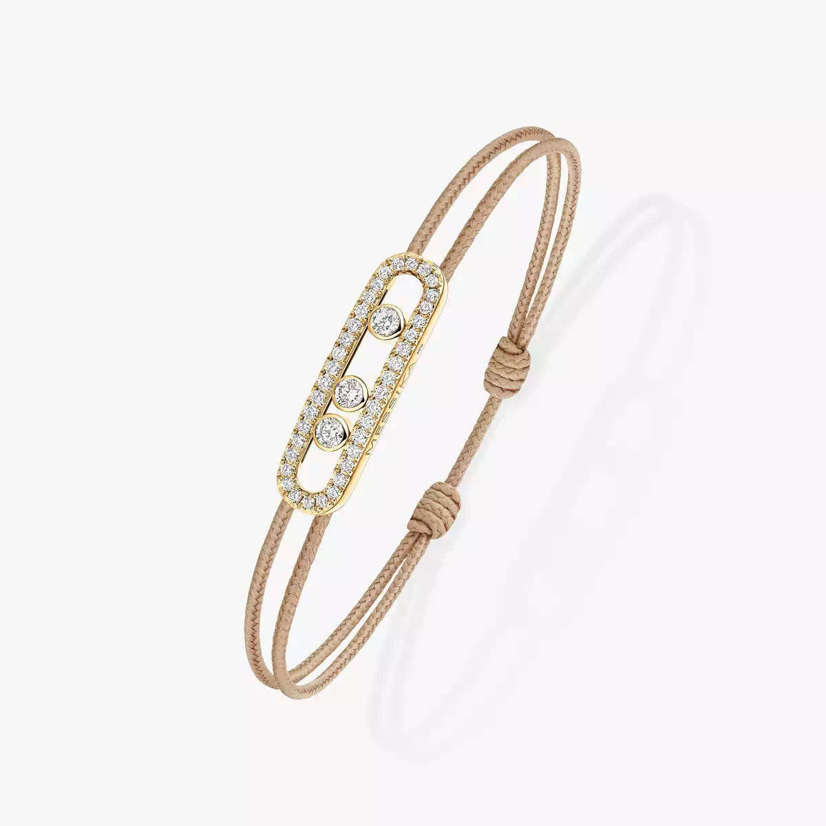 [Mystic ]Messika Care(s) pink cord pavé bracelet