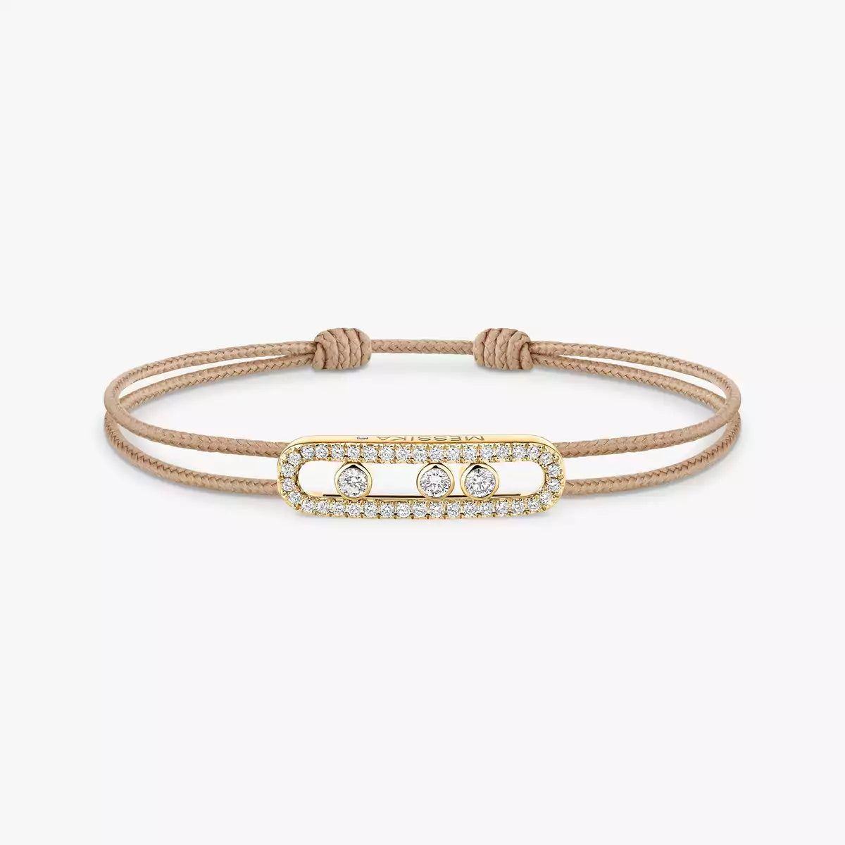 [Mystic ]Messika Care(s) pink cord pavé bracelet