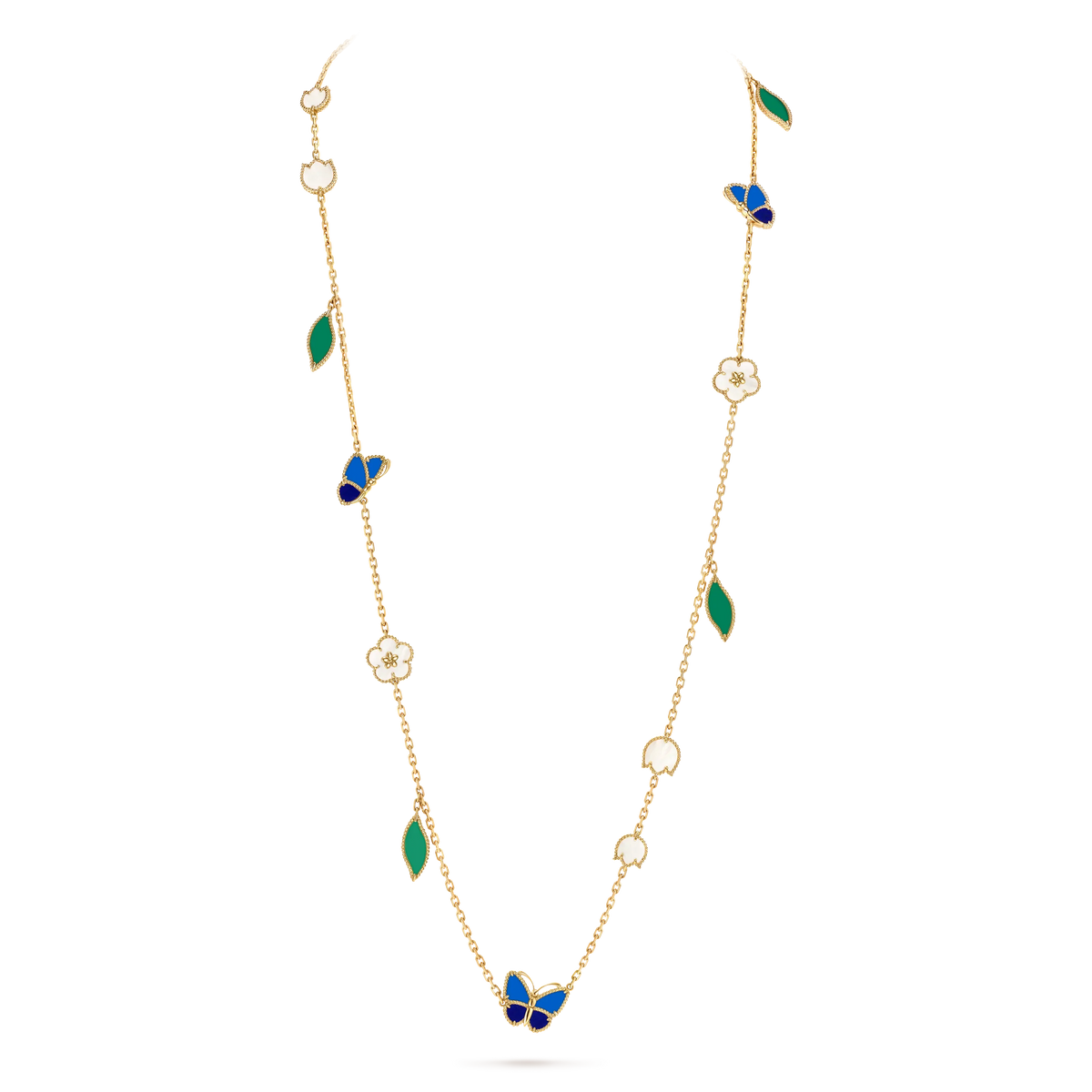 [Mysitc ] 26 NEW CLOVER 15 MOTIFS LUCKY NECKLACE