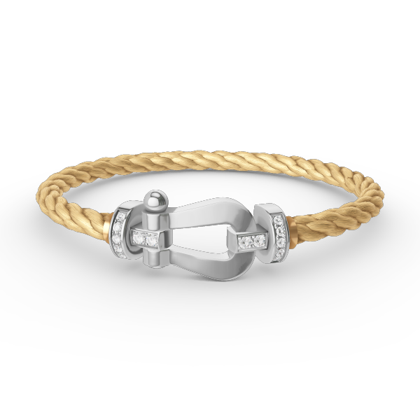 [Mystic]FORCE LARGE HORSESHOE HALF DIAMOND BRACELET SILVER