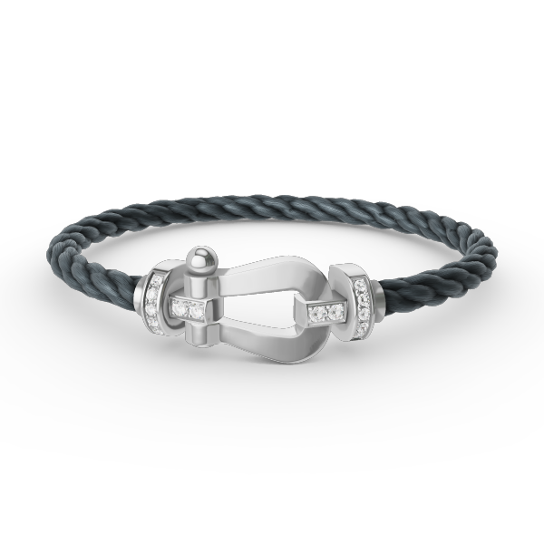 [Mystic]FORCE LARGE HORSESHOE HALF DIAMOND BRACELET SILVER